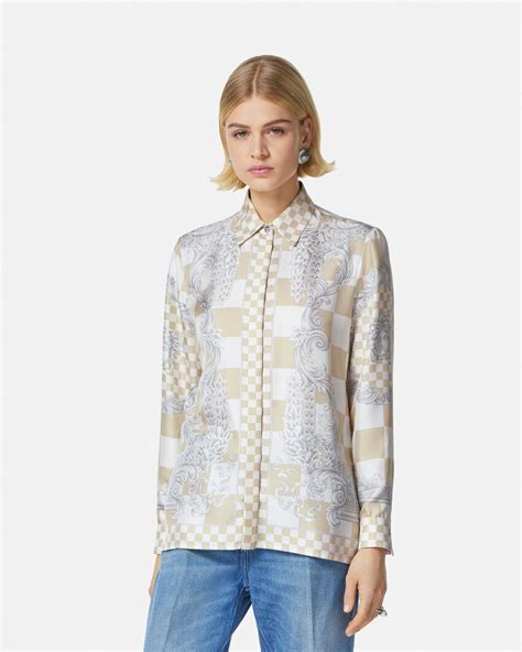 versace medusa shirt cheap|versace contrasto silk shirt.